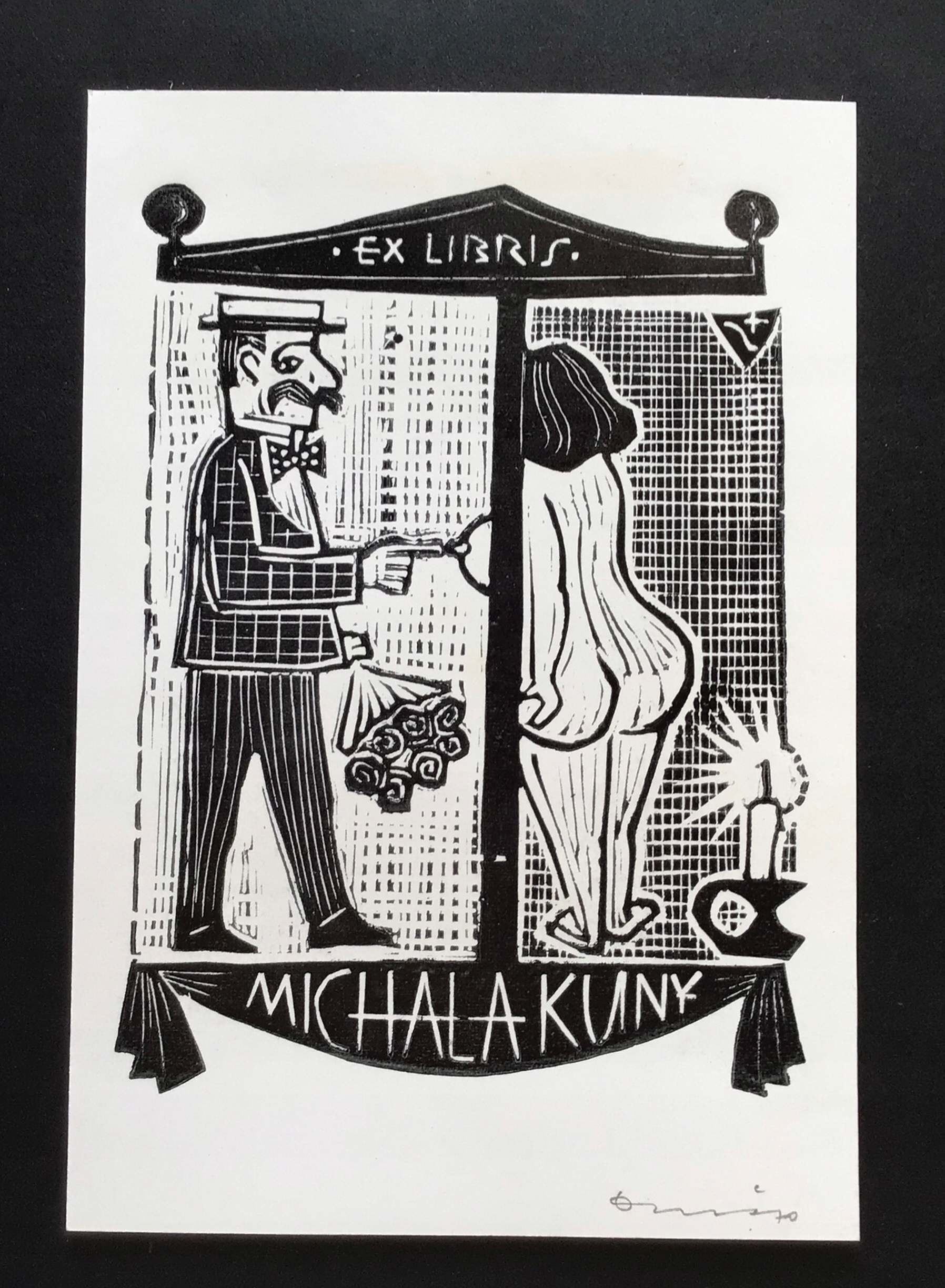 Ex-libris Jerzego Drużyckiego / Michała Kuny