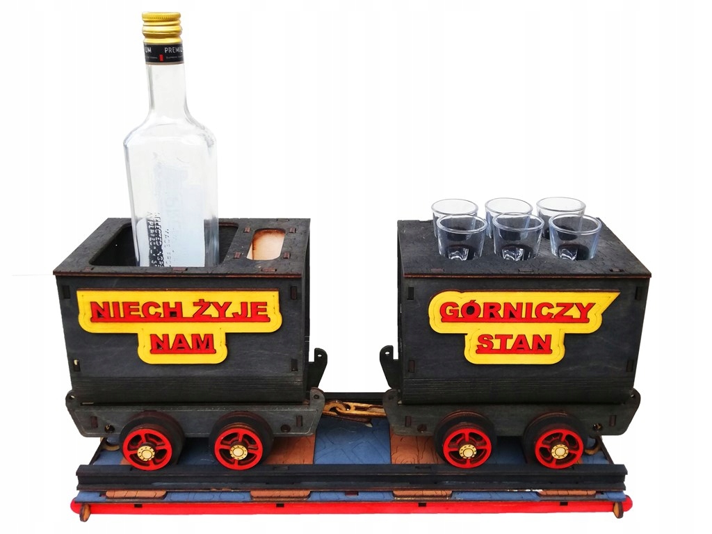 Důlní Vagóny Na Alkohol dárek pro Horníka Grubiorza vagónky barborka