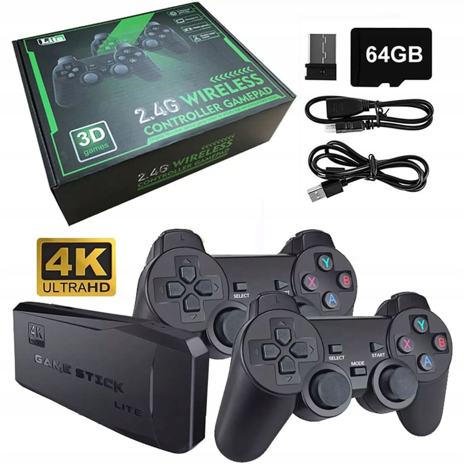 Konsola Retro Tv Game Wireless Z 2 Padami, 64GB, 20000 Gier