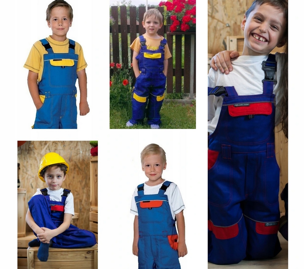 Ogrodniczki Dziecięce Spodnie Robocze Bawełna 116 Wiek dziecka 5 lat +