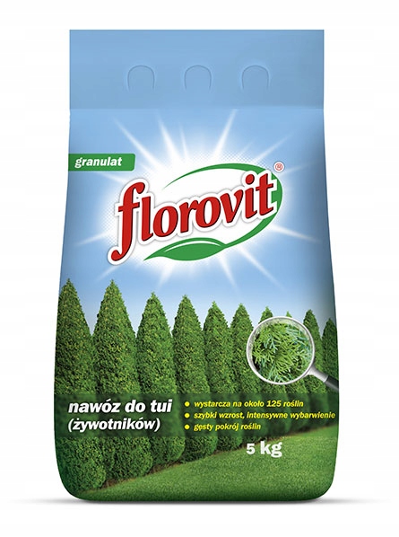 Hnojivo Na Túje Životníků Florovit 5 kg na 125 rostlin
