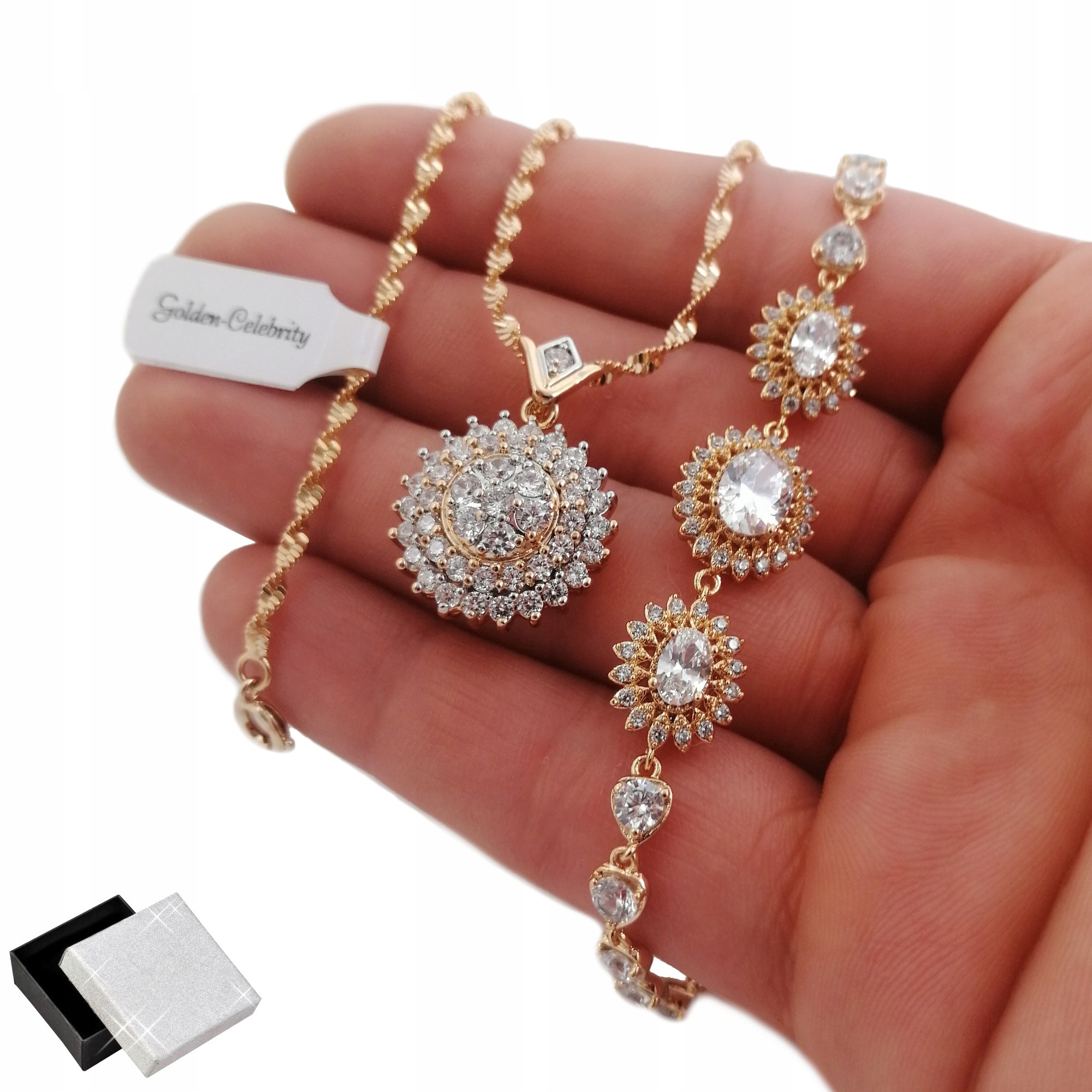 

Unikatowy Zestaw Biżuterii Wieczorowej 18K Premium