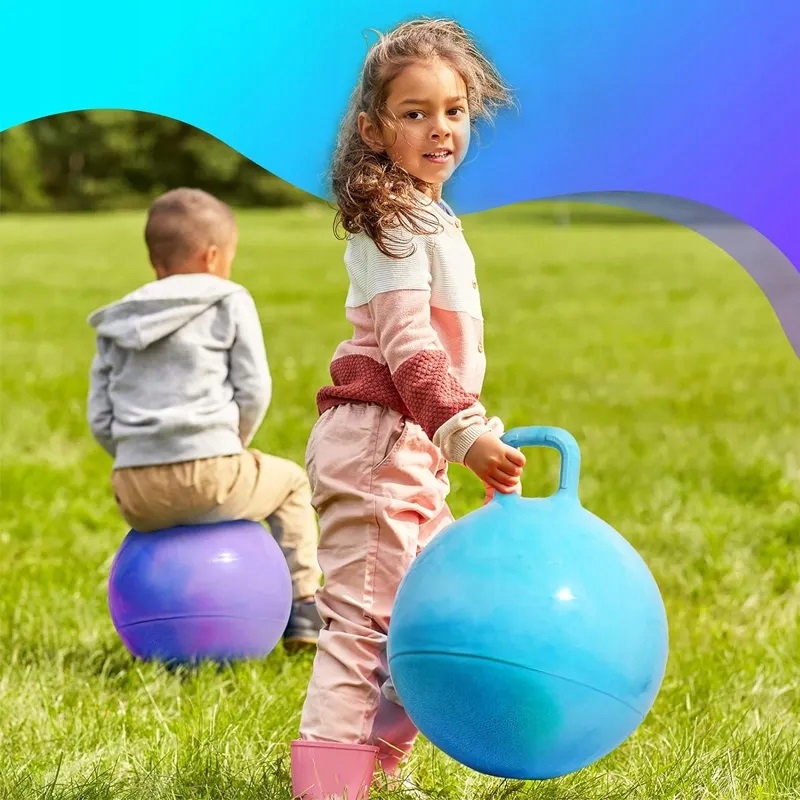 Piłka do Skakania Skoczek Rozbudowa Mięśni i Rozładowanie Energii Różowa Rodzaj skoczki