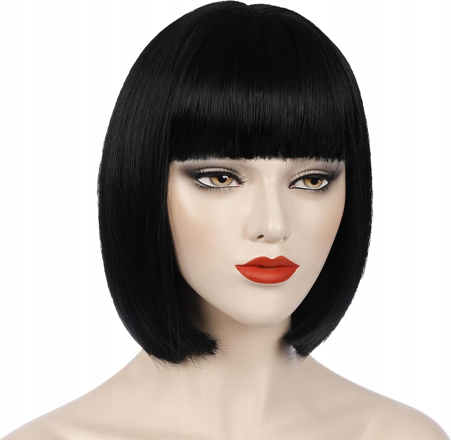 Černá Krátká Paruka Pro Ženy S Rovnou Cosplay Ofinou 1920 Halloween