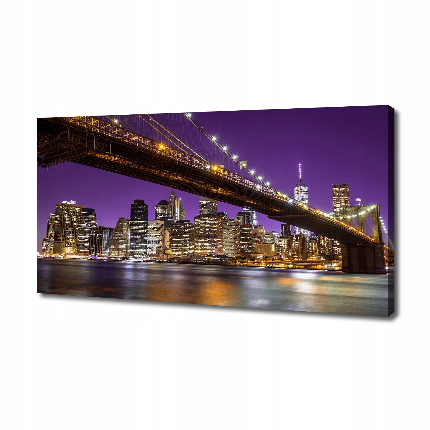 

Foto obraz na płótnie Manhattan nocą 140x70 cm