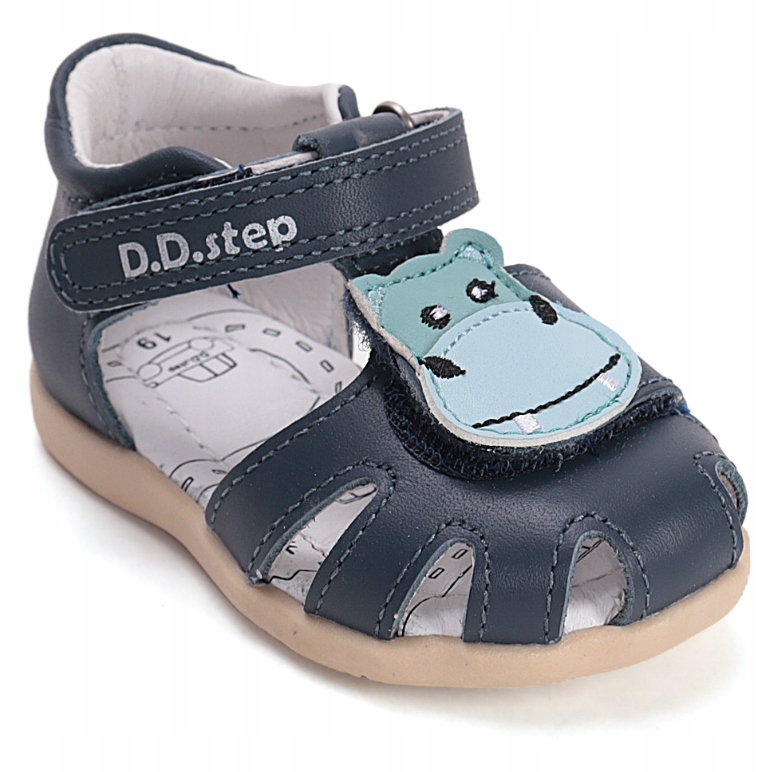 D.D.Step G075-61516 Blue Sandały Sandałki Dziecięce Skórzane na Rzep R 24