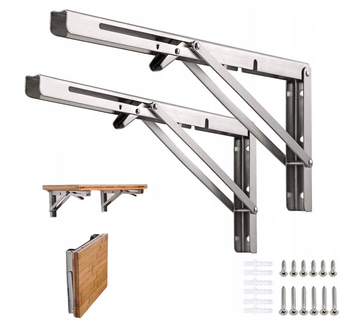 

Wspornik Blatu Półki Składany Podpórka 150KG 2szt