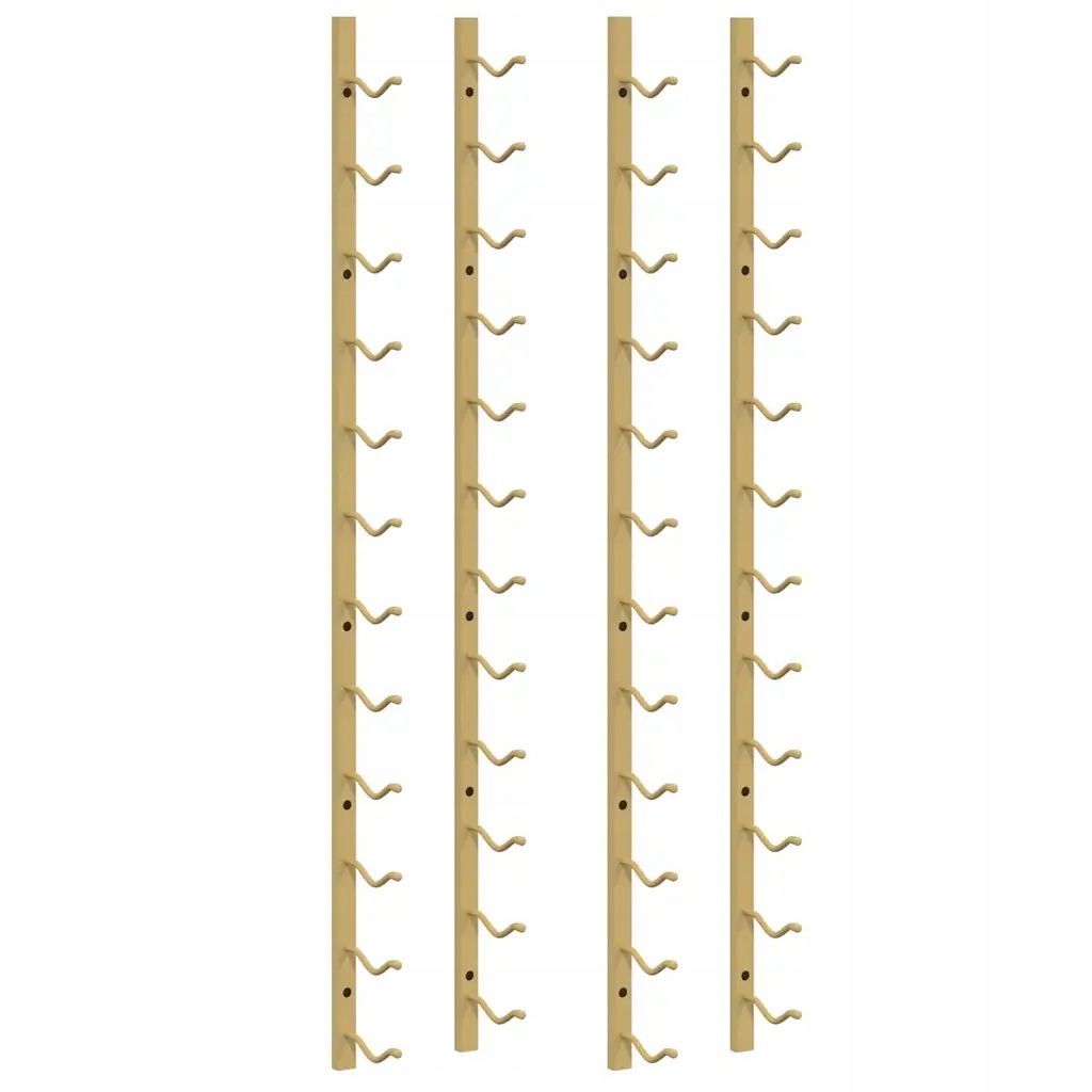 Držák na 12 lahví vína, železo, zlatý, 12,5 x 2,5 x 116 cm
