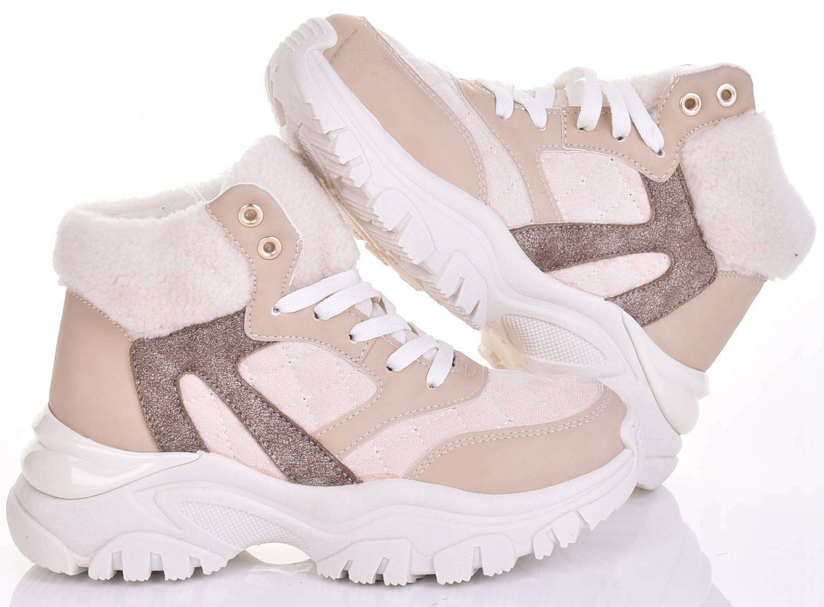 DAMSKIE BUTY ZIMOWE ŚNIEGOWCE FUTERKO OCIEPLANE Oryginalne opakowanie producenta pudełko