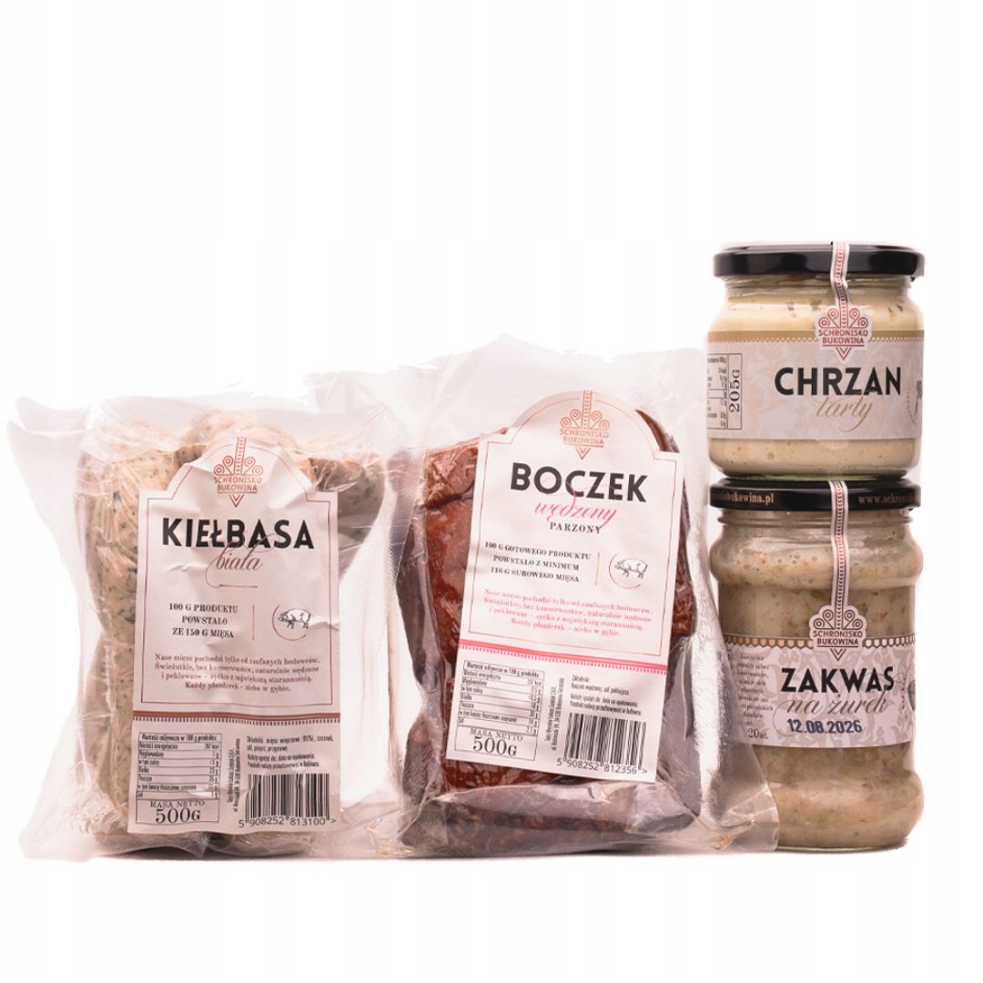Sada pro domácí žurek Schronisko Bukowina kvásek klobása slanina křen