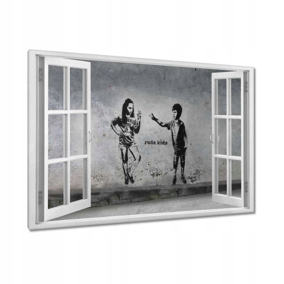 Obrazy 120x80 Banksy Rude kids Graffiti