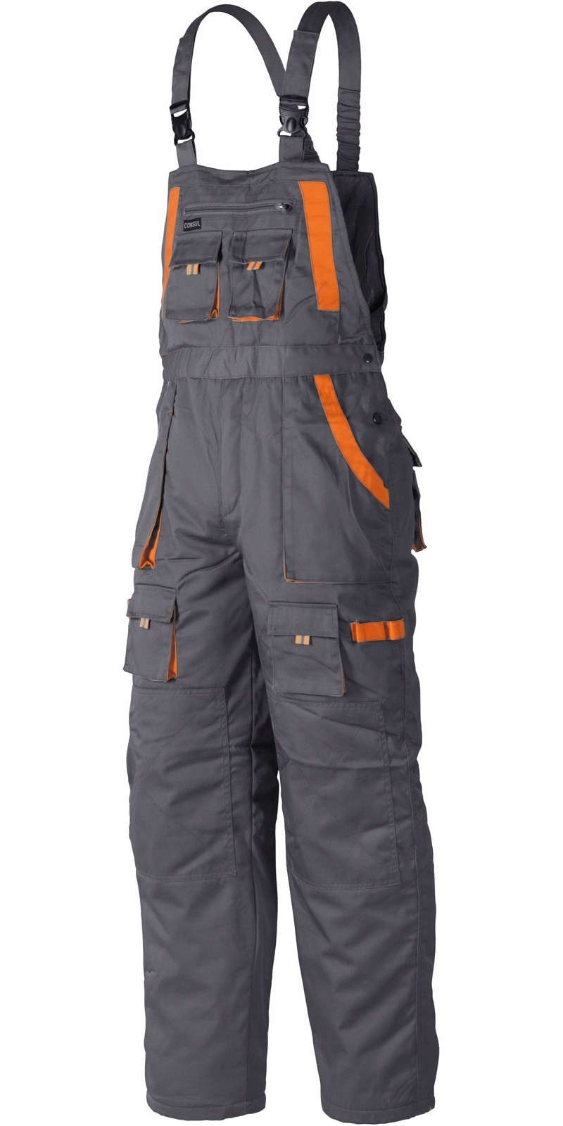 Mocne Zimowe Ciepłe spodnie robocze ogrodniczki Ocieplane Consul XL