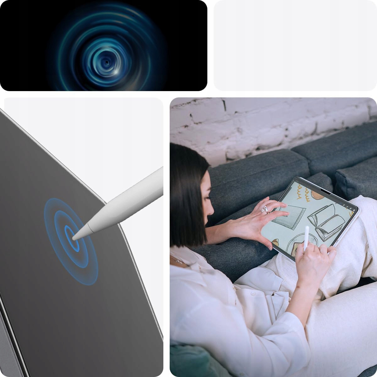 Szkło hartowane Spigen do iPad Pro 11" M4 5gen 2024, jak papier + aplikator Kod producenta AGL07789