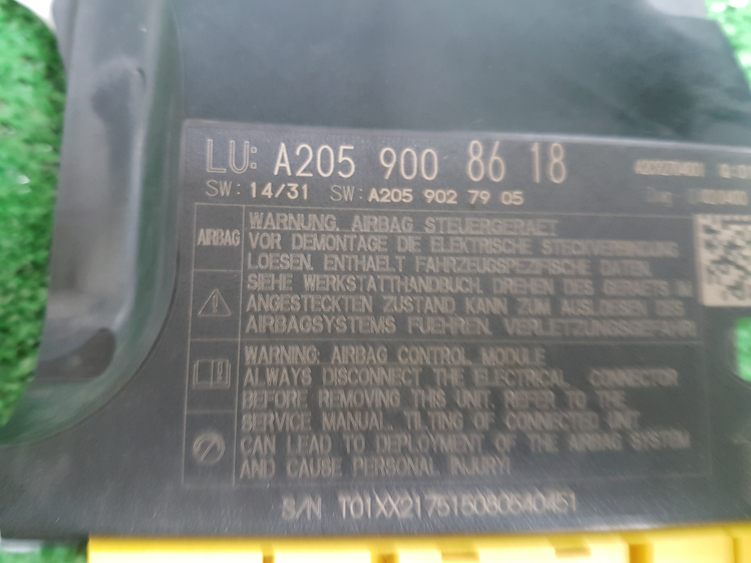 modulo airbag MERCEDES-BENZ C KLASA W205 A2059008618