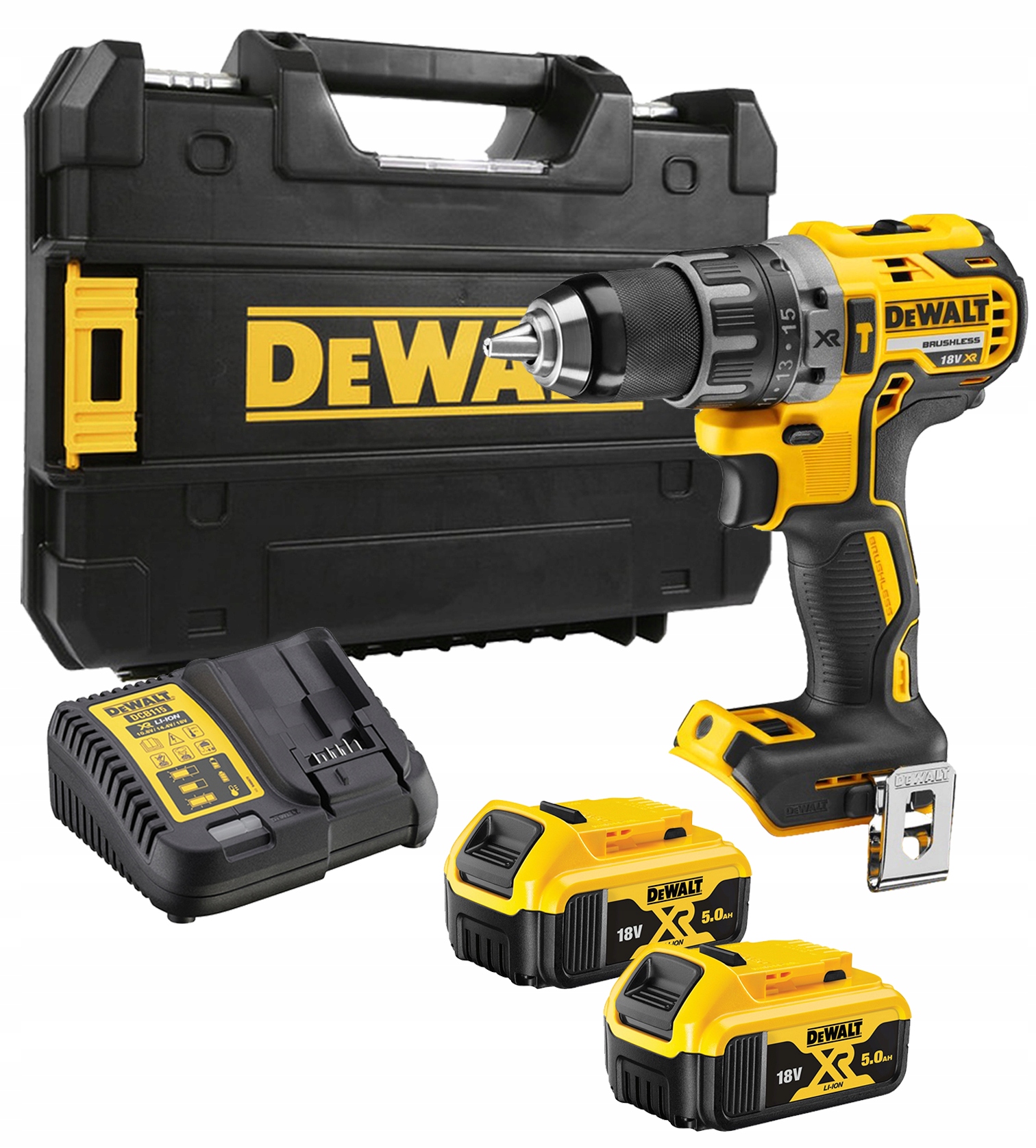 

Dewalt Wiertarko-wkrętarka 18V 2X5AH 70NM DCD796P2