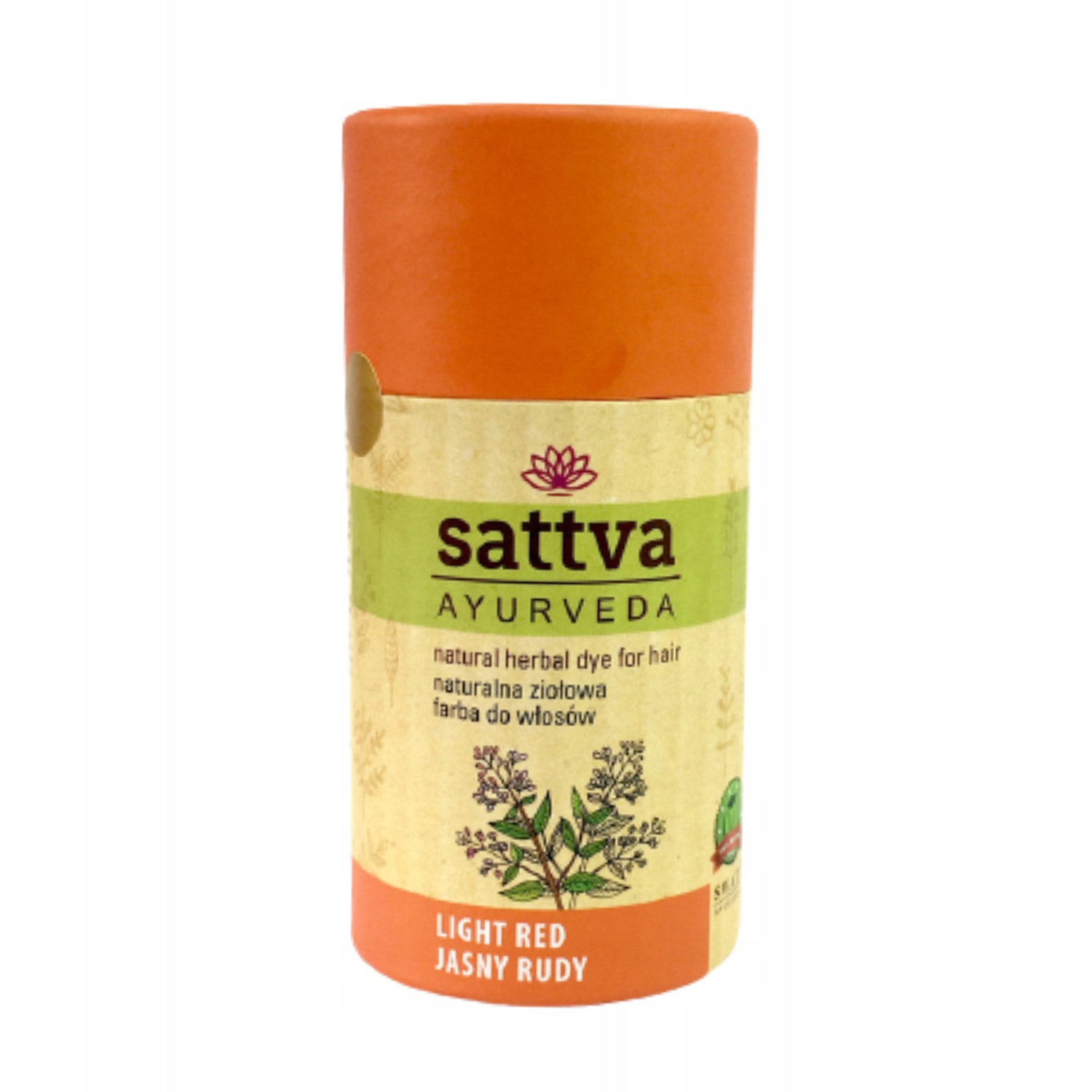 Sattva Naturalna ziołowa farba do włosów Jasny rudy 150 g