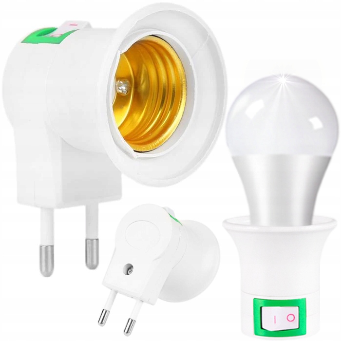 

Adapter Przejściówka Na Żarówkę Wyłącznik 230V E27