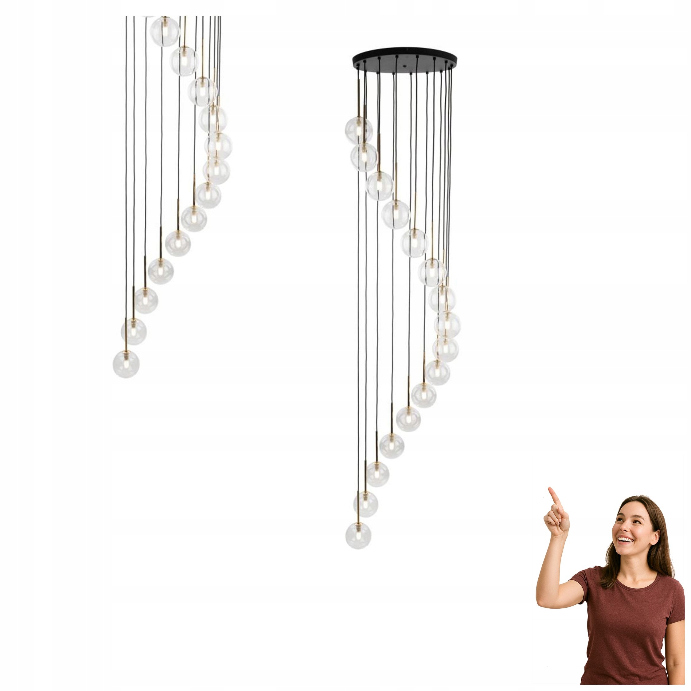 Závesná lampa Aurora Transparent 10182 Tk Lighting