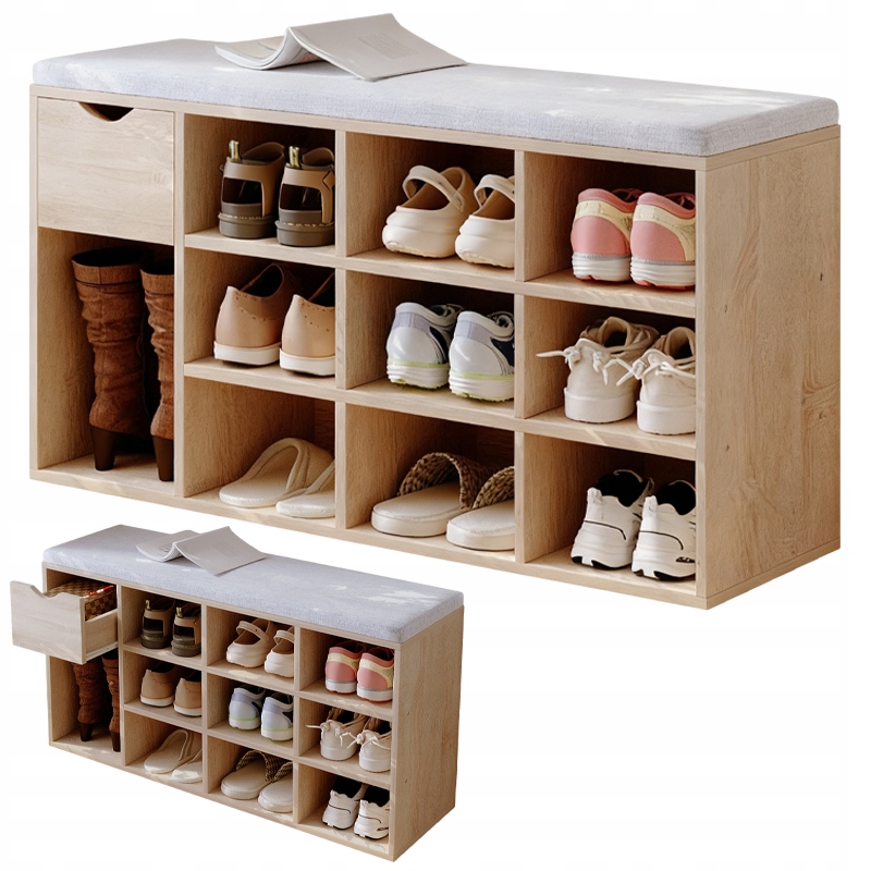 Botník So Sedadlom Loft Sonoma Lavička Predsieň So Zásuvkou 100 CM