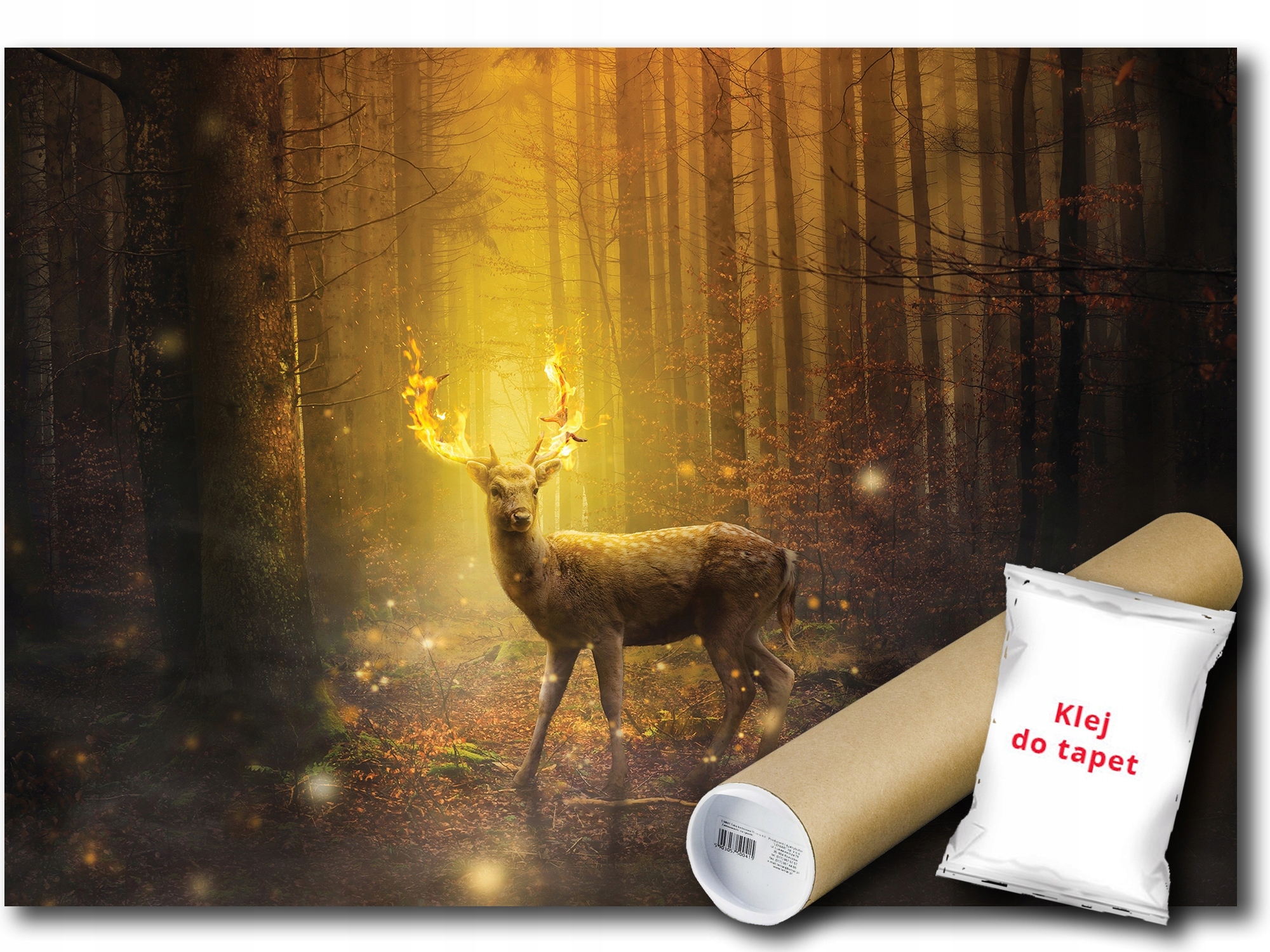 Fototapeta Flizelina Jelen Les Oheň 368x254