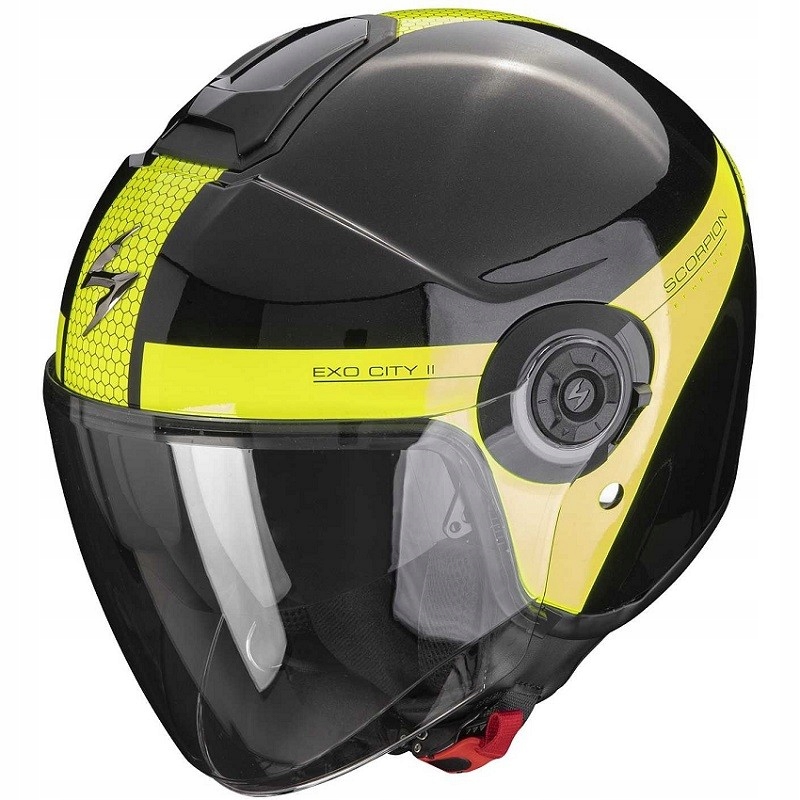 Scorpion Exo-city II Short Black/yellow otvorená prilba L Predaj