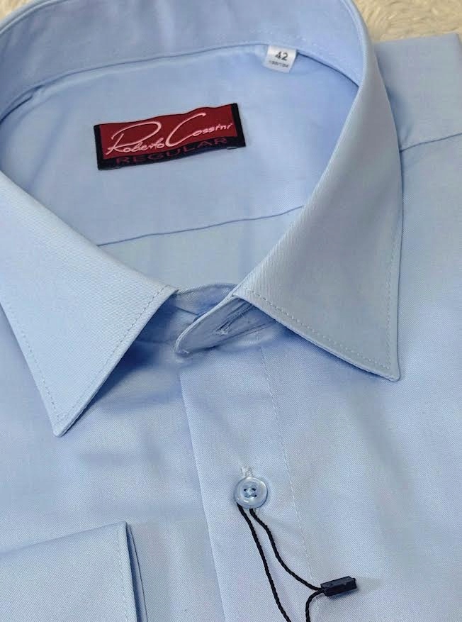 Roberto Cossini pánská košile Regular modrá, délka ruky Velká 53 188/194 T-2