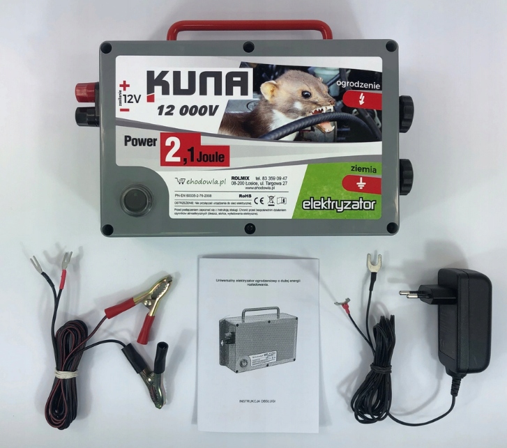 Zestaw przeciwko kunom kuna pastuch izolatory lina EAN (GTIN) 10335239