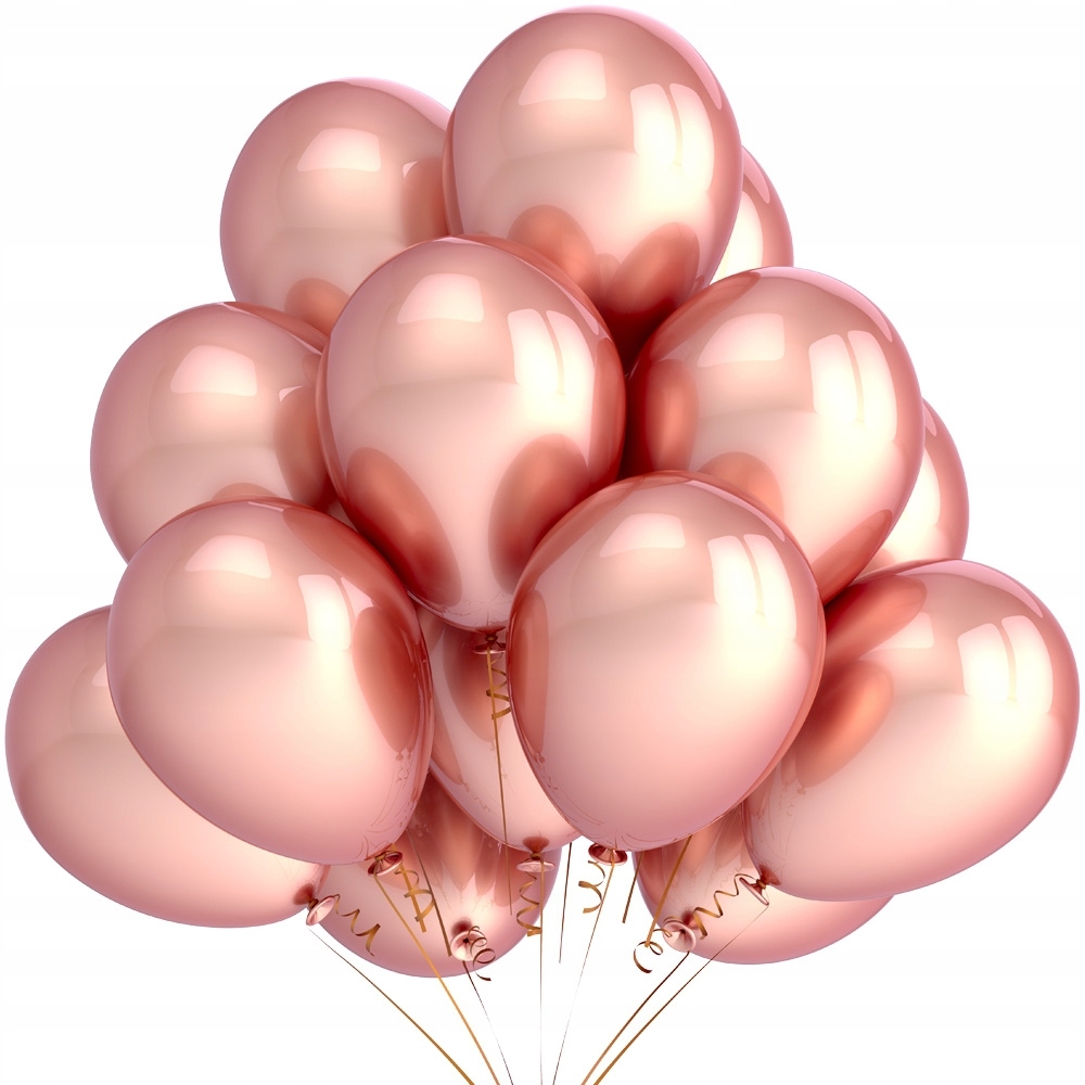 Różowo złote balony metaliczne DUŻE ROSE GOLD 20x