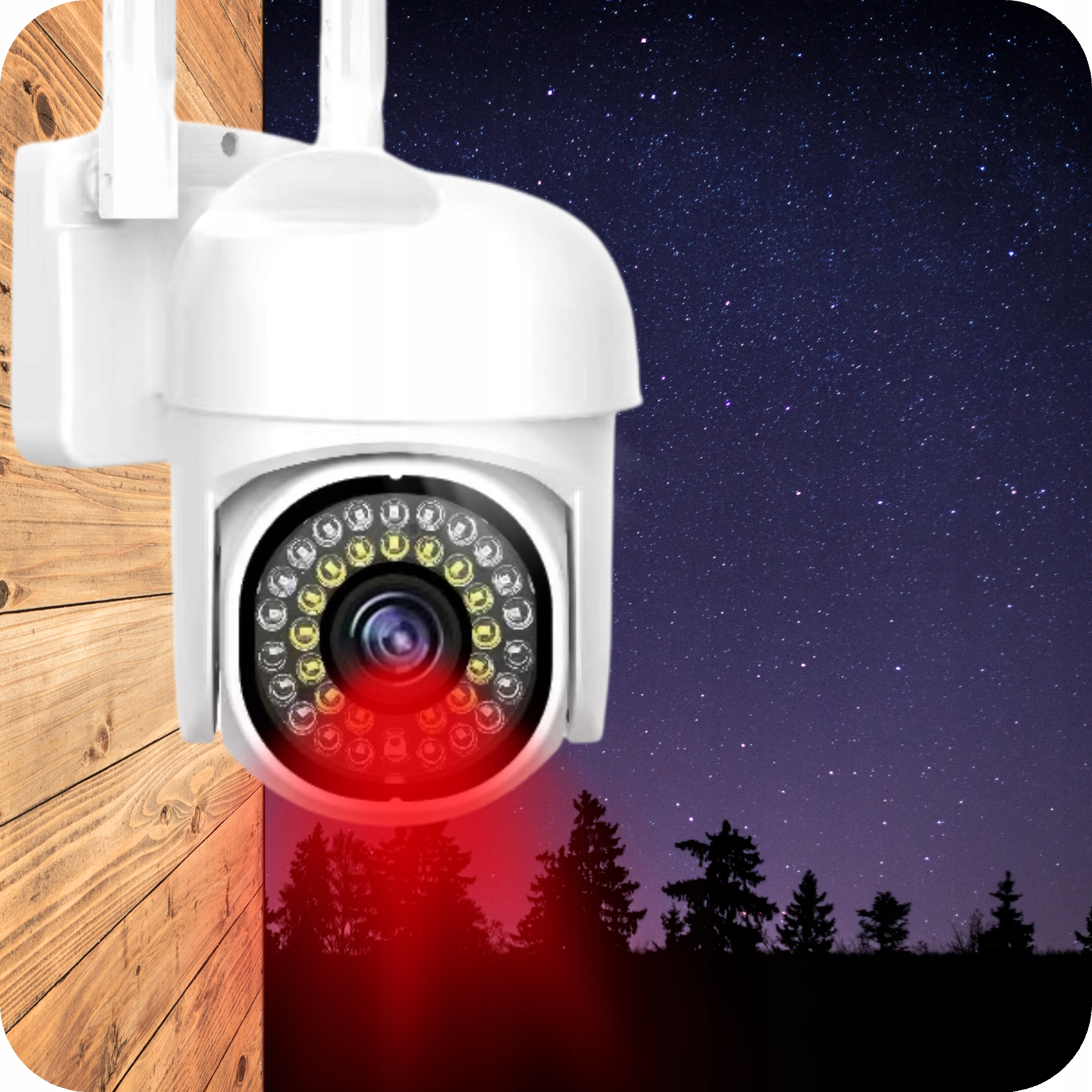 KAMERA ZEWNĘTRZNA OBROTOWA WIFI SMART 5MP ZOOM DETEKCJA QUADHD PODCZERWIEŃ Stan opakowania oryginalne