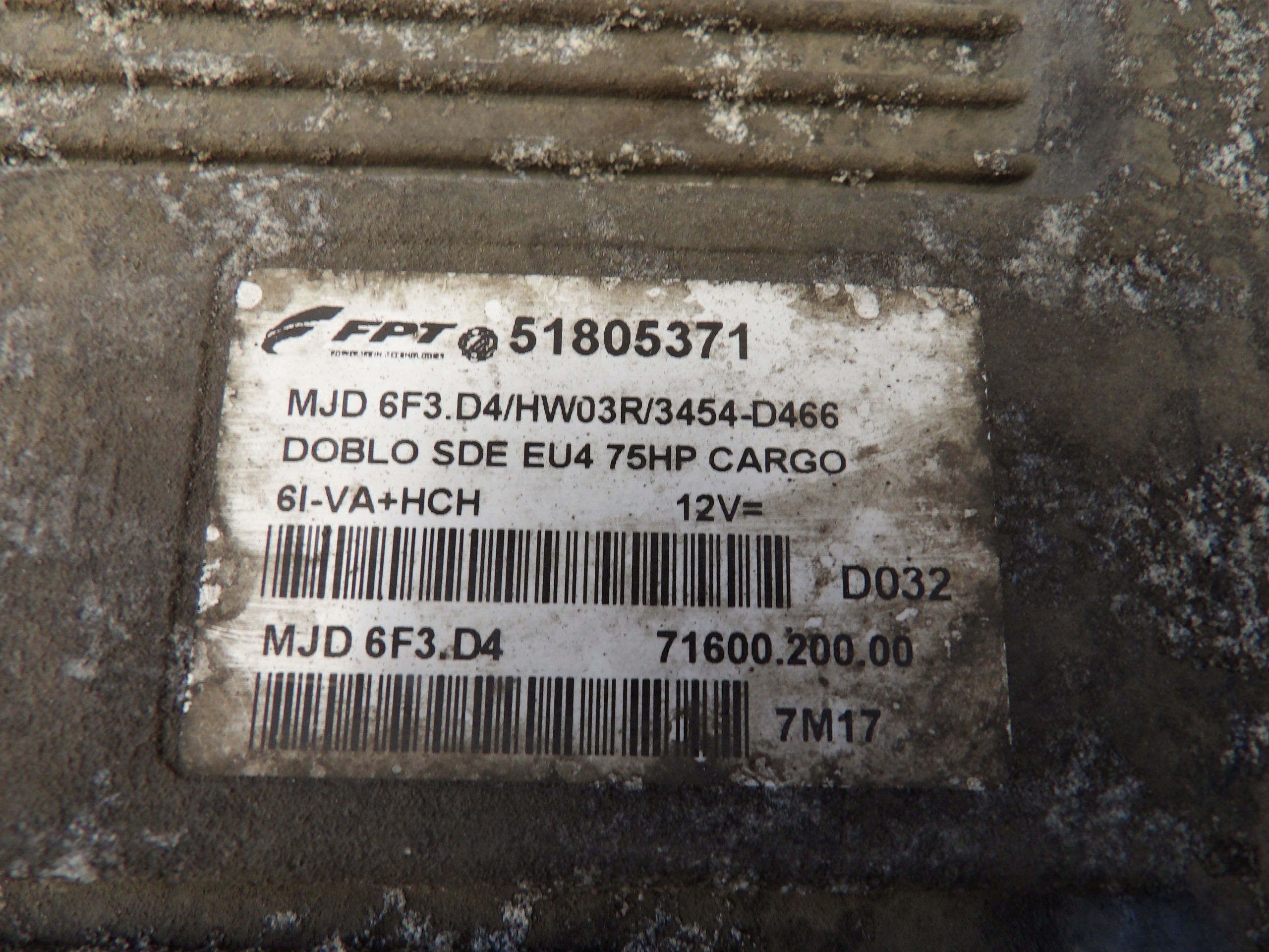 Fiat Doblo e computer, Centralina 51805371 MJD6F3.D4 71600.200.00