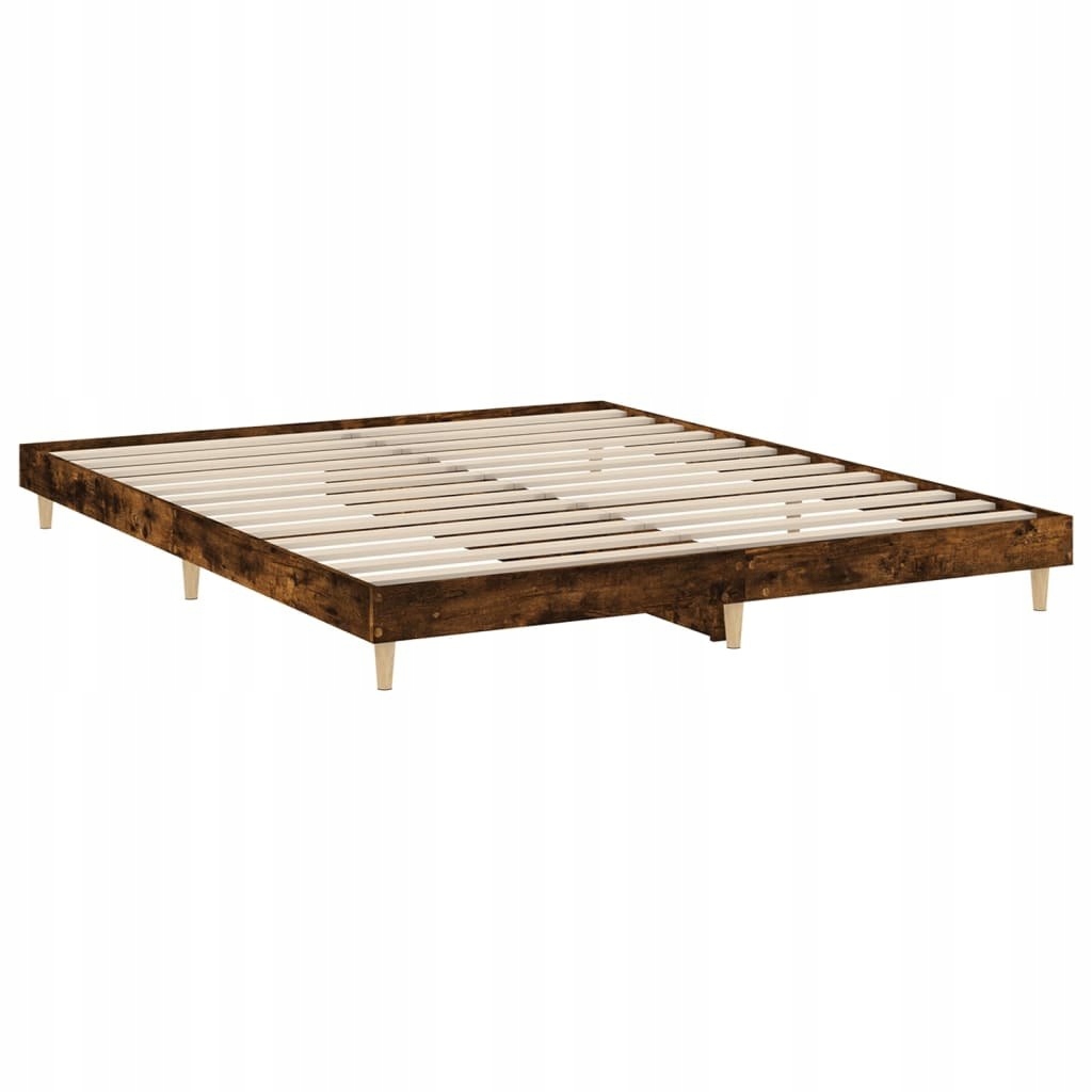 VidaXL Rama łóżka, przydymiony dąb, 120x200cm, materiał drewnopochodny Waga produktu z opakowaniem jednostkowym 23.3 kg