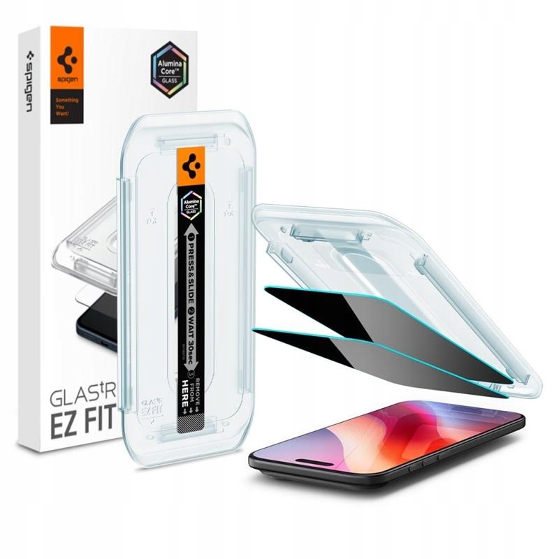 Sklo S Privátním Filtrem Pro Iphone Air Spigen S Ochranným Rámečkem 9H 2KS