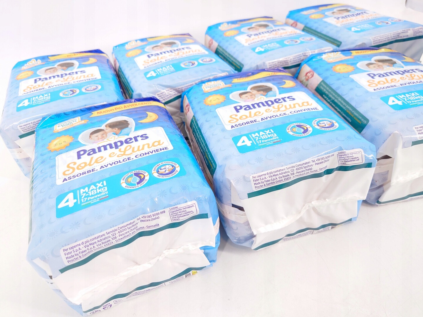 Pieluszki Pampers Sole E Luna Rozmiar 4 136 szt.