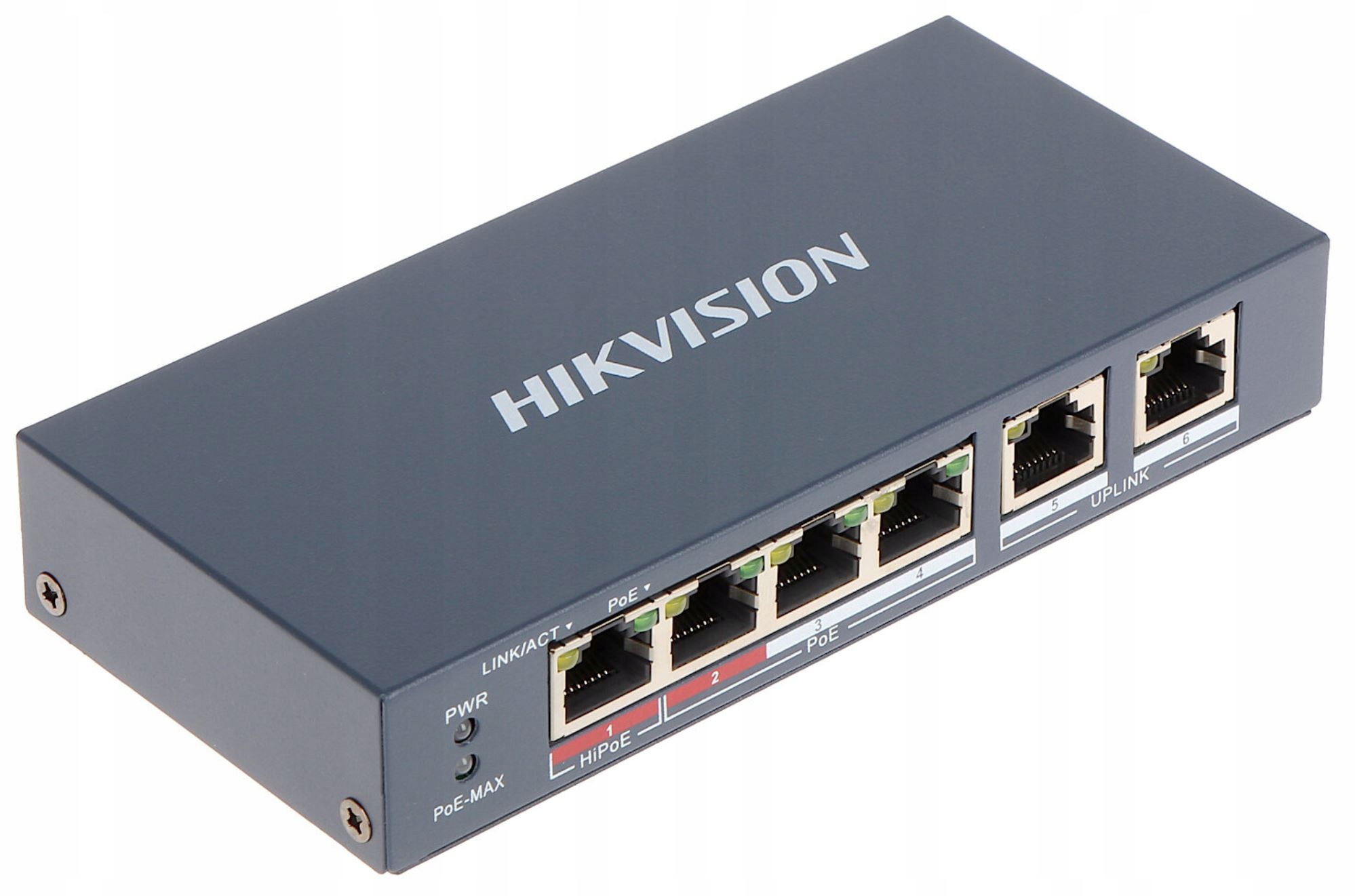 Napájecí zdroj PoE x4 Switch HikVision 4x PoE Swich Přepínač Swith 30W