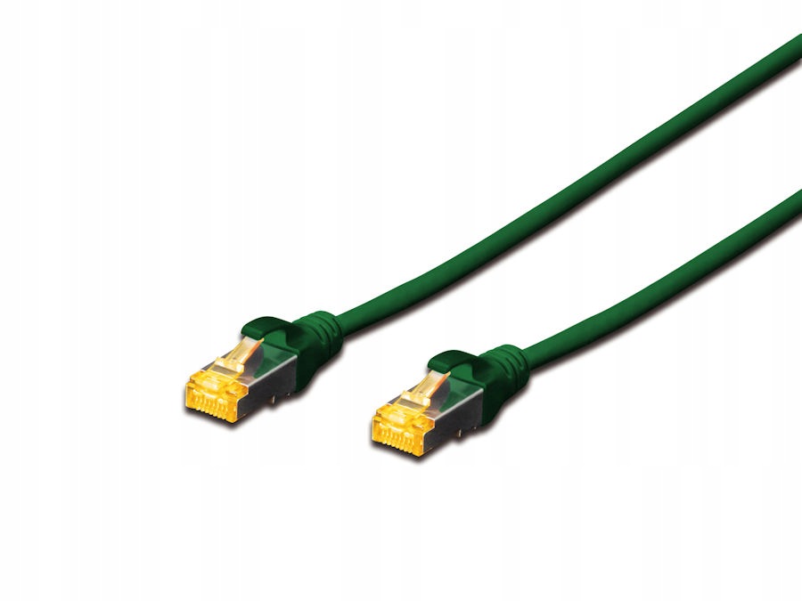 Patch cord S-ftp kat. 6A Awg 26/7 Lsoh 0,5m zielony Digitus DK-1644-A-005/G