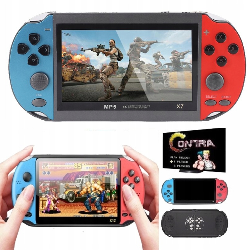 Konsola Przenośna X12 Do 1000+ Gier Retro Mini 16GB Gra Tv 7" Pl Menu