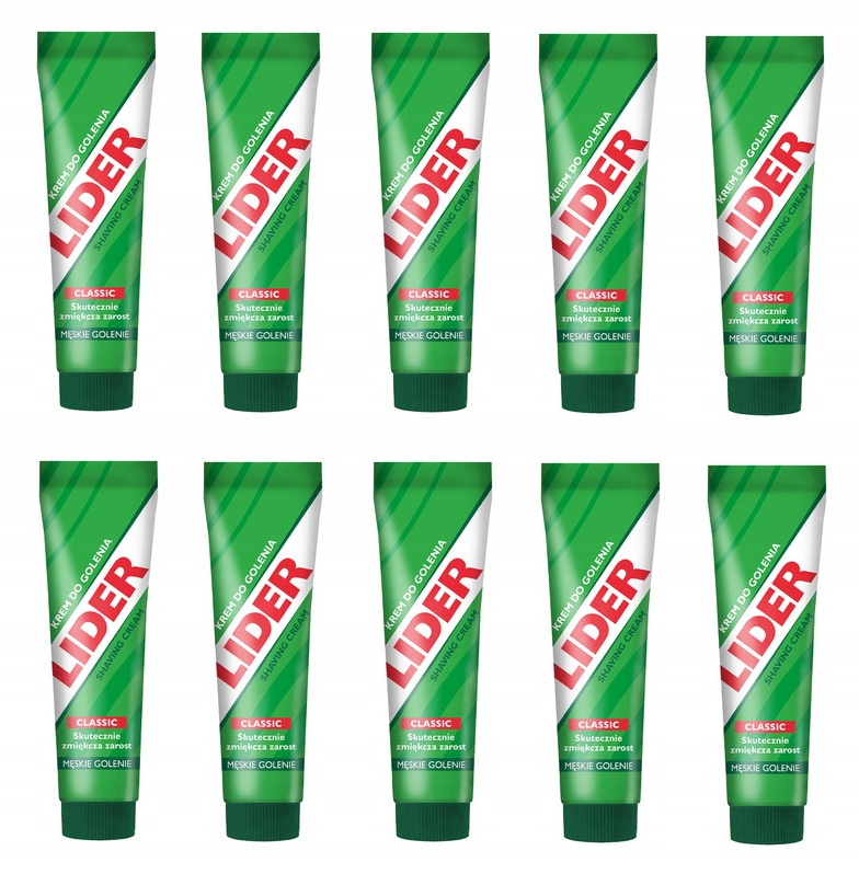 LIDER CLASSIC KREM DO GOLENIA ZIELONY TUBA 10x 65g