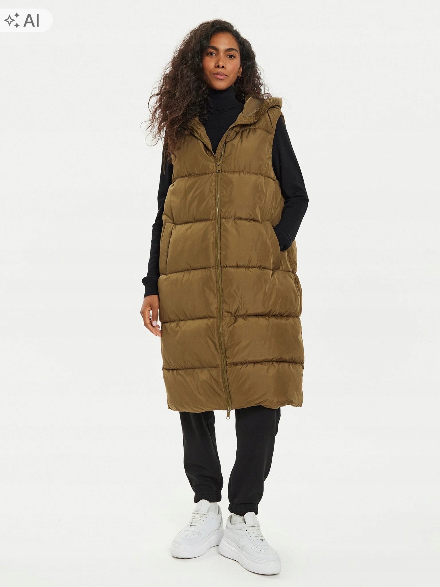 Vero Moda Vesta Dlouhý Hnědý S Kapucí XL 7DA