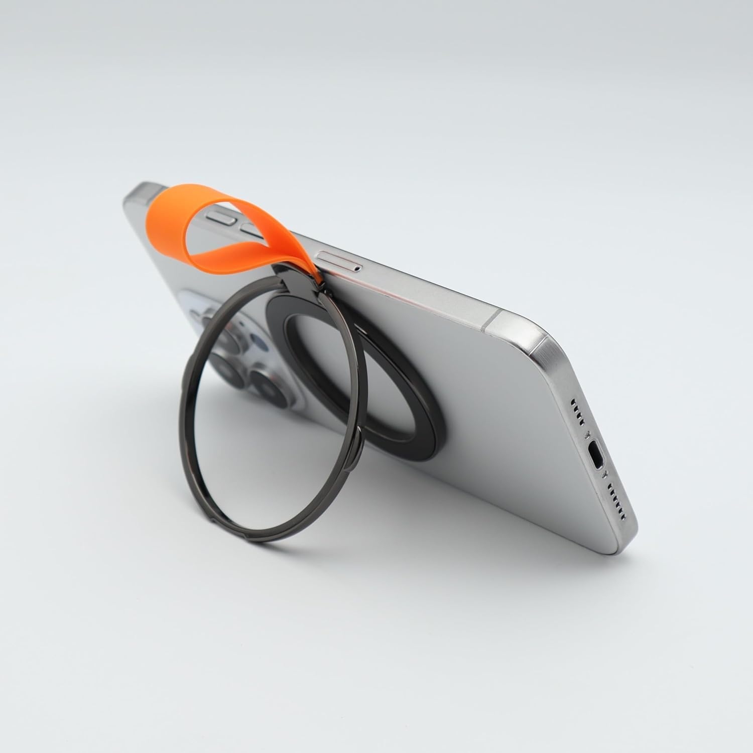 NOOMII Magnetyczny Uchwyt Na Telefon 360° Do iPhone Samsung Srebrny — miniatura 9