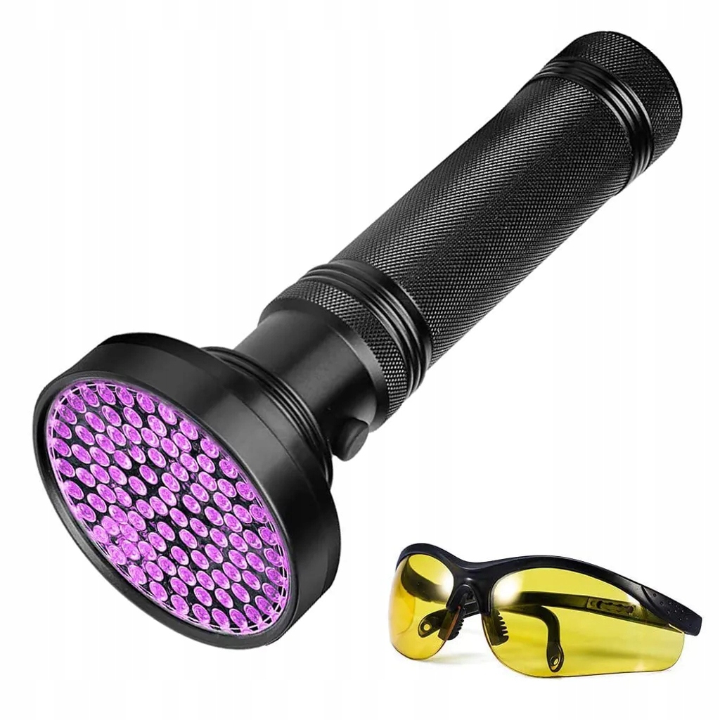 Latarka Uv Do Bursztynów 100LED Z Goglami Chroniącymi
