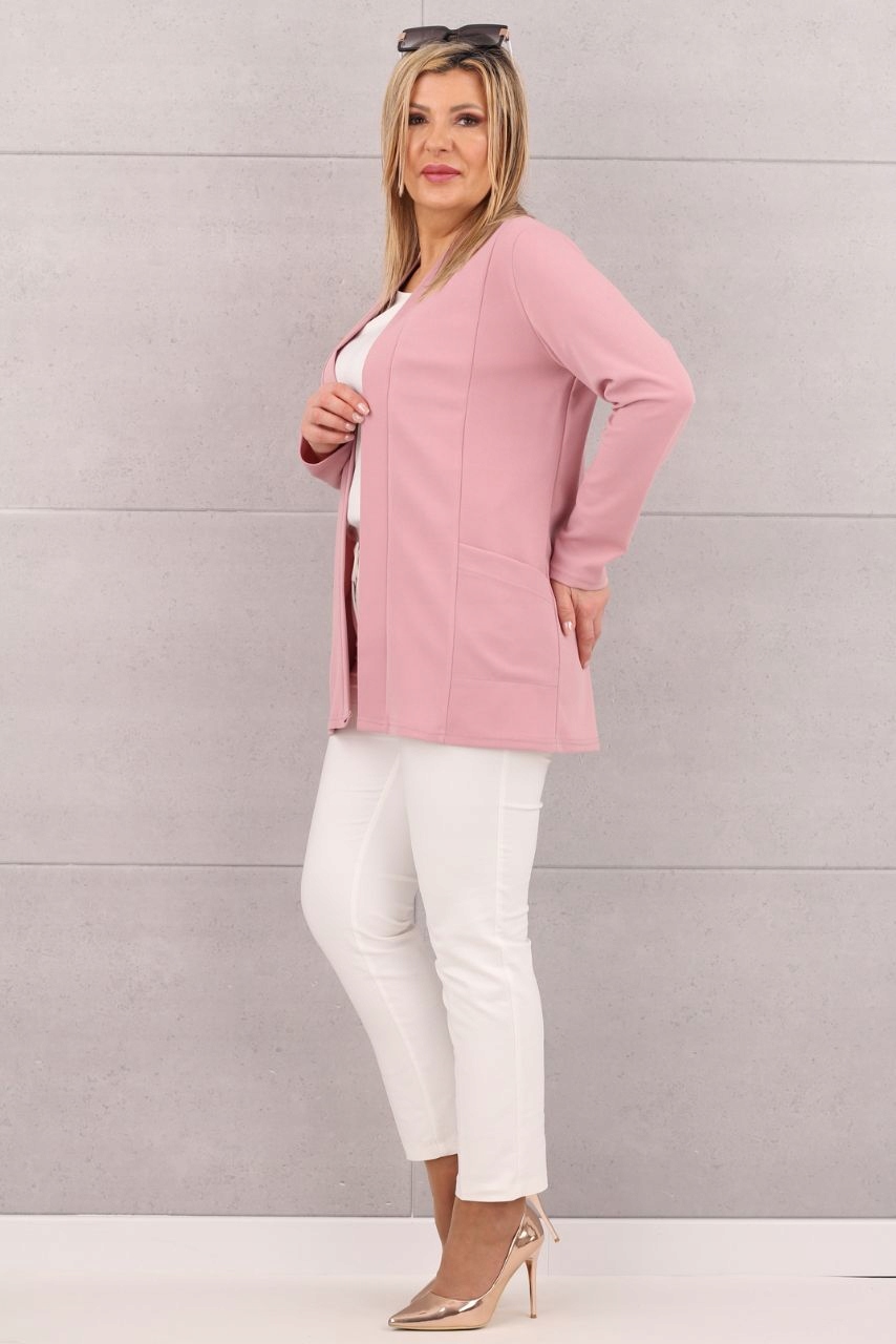 GŁADKA NARZUTKA ELEGANCKA LUŹNA POLSKI PRODUCENT DUŻE ROZMIARY Odcień cukierkowy róż