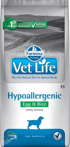 Levně Vet Life Natural Dog Hypo Egg & Rice 12kg