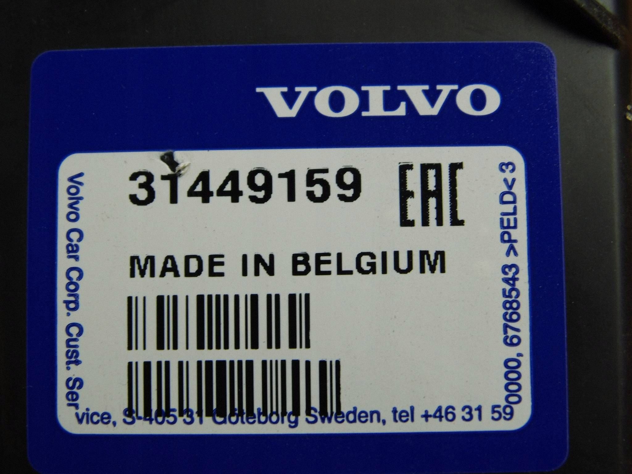 Volvo S90 V90 Support Support plaque Pare choc Arrière Arrière 31449159