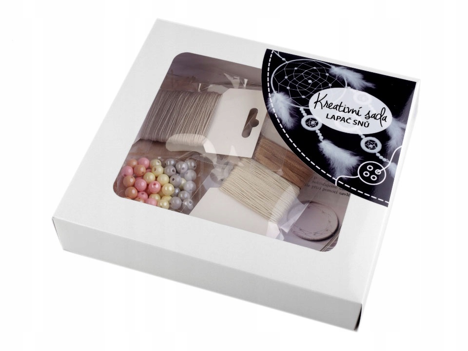 Kreativní sada Diy hand made lapač snů béžová