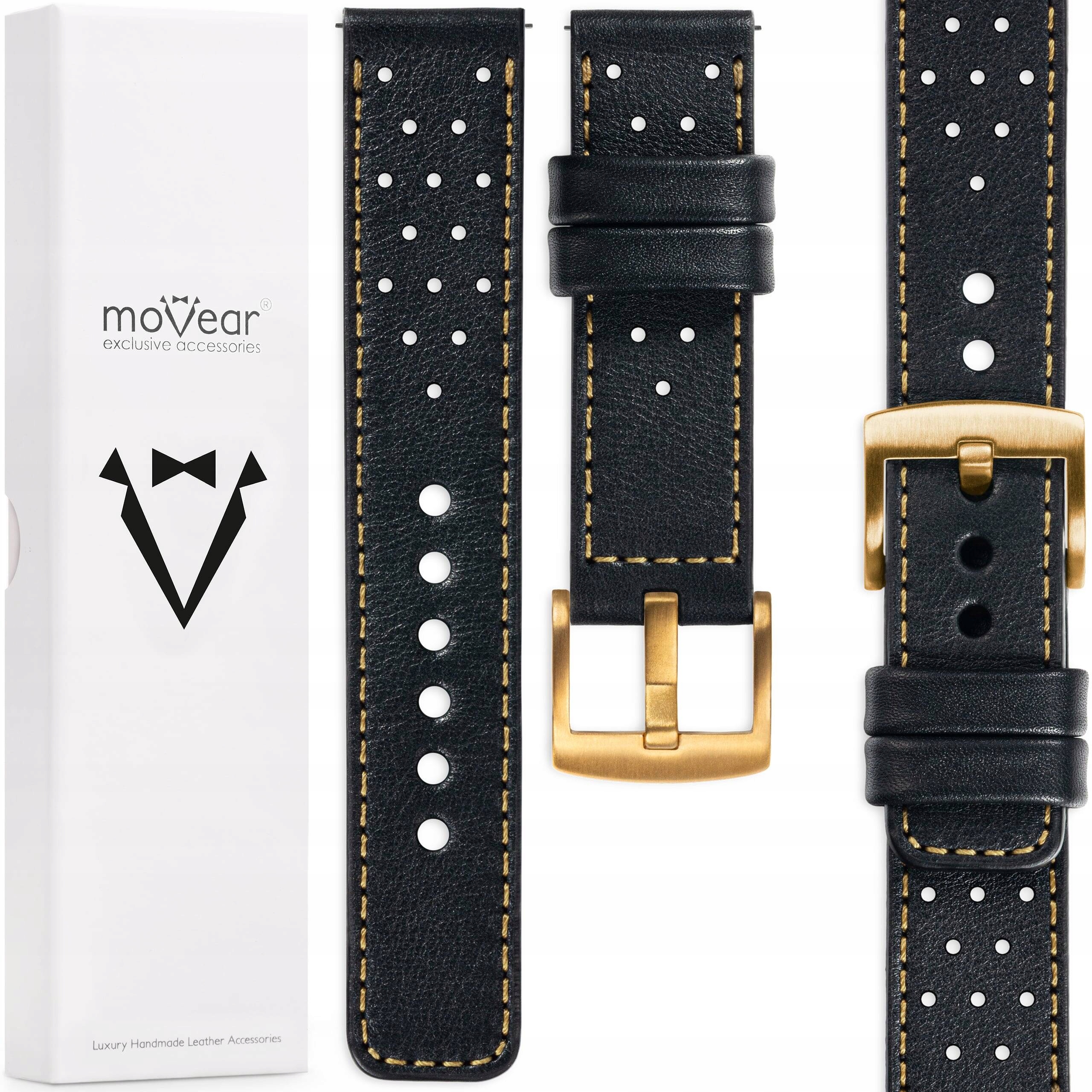 Kožený řemínek 20 mm pro Samsung Watch 7 6 5 4 Active Pro, elegantní, ručně vyrobený