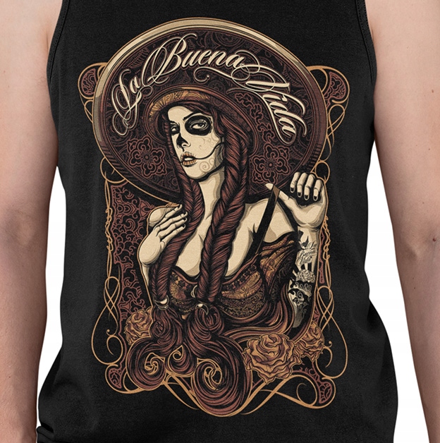 TANK TOP HORROR/ROCK LA BUENA Marka inna