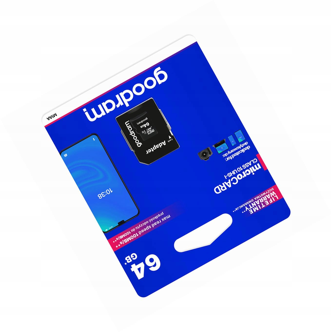 Karta pamięci 64GB microSD do telefonu szybka 10 Class z adapterem Sd