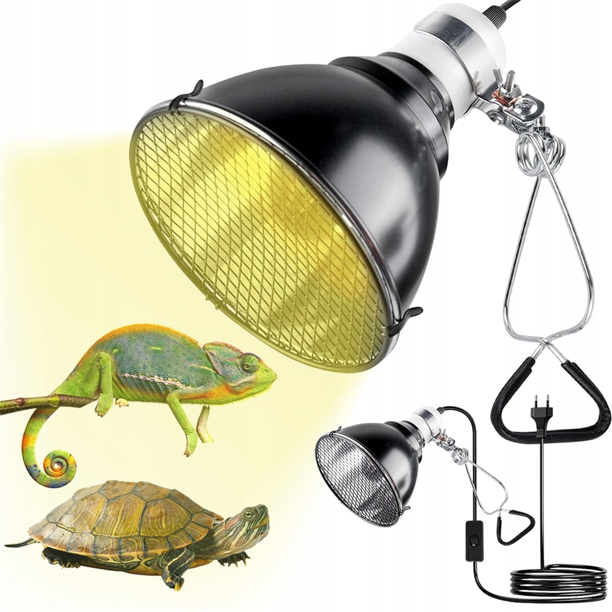 Levně Topná lampa s rotací 360° a odrazem pro želvy a hady