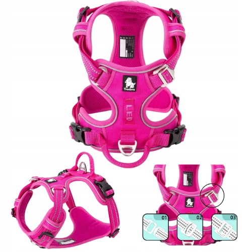 Levně Reflexní postroj Guard pro psa Front Line Premium Truelove Růžový L