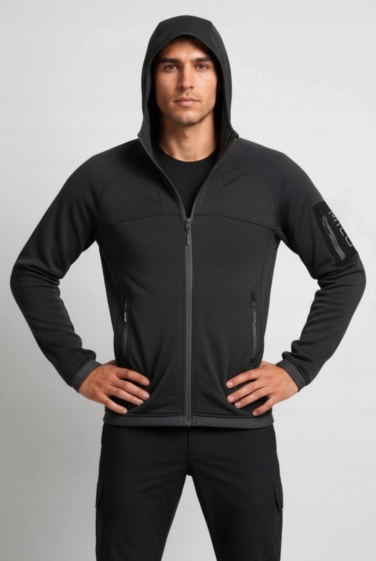 Bluza polarowa męska Milo Heyoo Dark Grey L